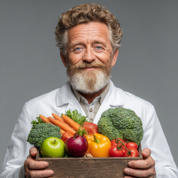 Nutritionist consultând o persoană în vârstă